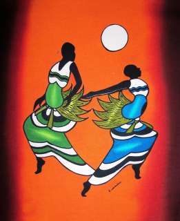 BATIK Two Women Dancers by Kiwanuka East Africa (Kenya+Uganda)  