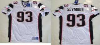AUTHENTIC RBK NEW ENGLAND PATRIOTS RICHARD SEYMOUR WHITE ROAD JERSEY 