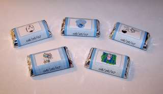 120 Personalized Baby Boy Shower Candy Wrapper Favors  