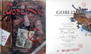 Brian Froud~SIGNED 2X~Goblins~1st/1st Beautiful Rare 9780810949416 