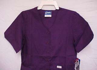 Scrub Top Scrubs Deep Purple Vest Style Medium NWT  