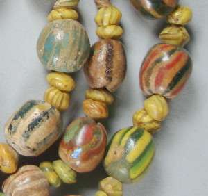   BEADS NECKLACE▇MOSAIC▇ IRIDESCENT▇EGYPT/ROMAN▇1st AD▇  