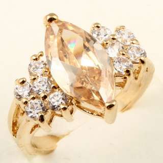 MARQUISE CHAMPAGNE TOPAZ *A044* COCKTAIL RING  