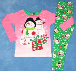 New Girl Christmas Snowman Pajama Set Size 4T 5T  