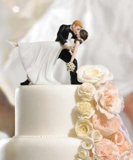 Romantic Dip Dancing Couple Wedding Bride and Groom Figurine Cake 