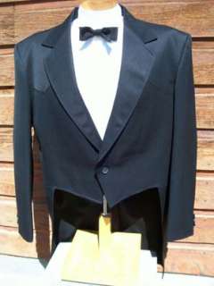   Gunslinger Long Tail Frock Coat Tuxedo Tux 46L Jacket   A Man in Black