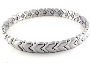New Magnetic Bracelet Stainless Steel Link Magnetic Therapy Pain 
