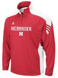 Nebraska Cornhuskers adidas Red Scorch Coaches Football Sideline 1/4 