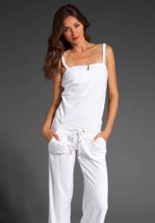 JUICY COUTURE Terry Cargo Romper in White  