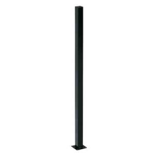 First Alert 36 In. X 2 In. X 2 In. Steel Black Fence Post With Flange 
