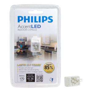 Philips 3 Watt (20W) LED T3 Capsule Soft White (2700K) Light Bulb 