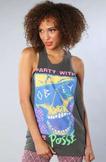 Obey The Party Skull Cut Off Armhole Tank  Karmaloop   Global 