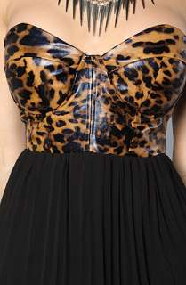 Reverse The Leather Bustier Dress in Leopard and Black  Karmaloop 