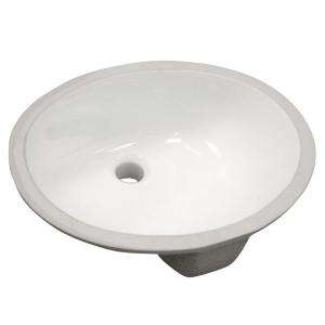 Foremost Vitreous China Oval Undermount Bathroom Sink in White 14 006 