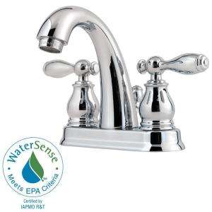   Handle Low Arc 4 in. Centerset Bathroom Faucet in Polished Chrome