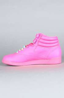 Reebok The Hi Reign Sneaker in Neon Pink  Karmaloop   Global 