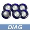 DIAG Kippspot Einbauleuchten Set mit Bewegungsmelder 5x20W GU5.3 (50mm 