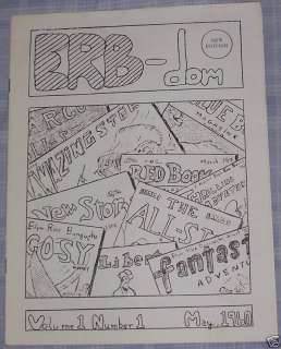 ERB DOM # 1 EDGAR RICE BURROUGHS FANZINE  