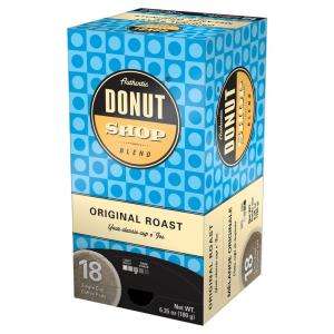   Authentic Donut Shop Original Blend Single Cup Coffee Pods, 18 count
