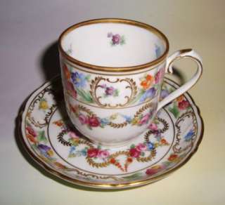  Garland Schumann Bavaria Germany Tea Cup and Saucer Demitasse Set