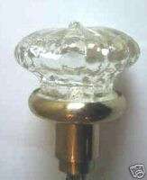 Ribbed Glass and brass Doorknobs ON SALE  
