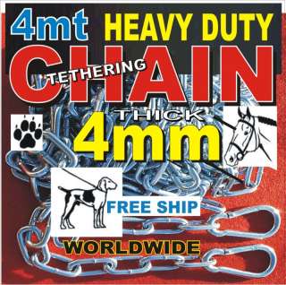 4M DOG TETHERING CHAIN HEAVY DUTY YARD SECURITY SAFE  