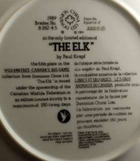 Paul Krapf The Elk Collector Plate  