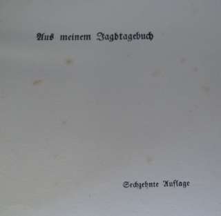 altes Buch Au Meinem Jagd Tagebuch 1912 Jagdbuch  