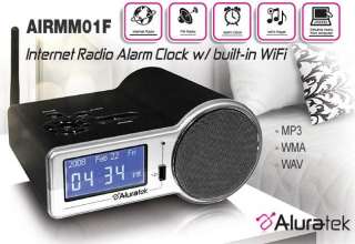Aluratek AIRMM01F Internet Radio Alarm Clock   WiFi, 11,000+ Radio 