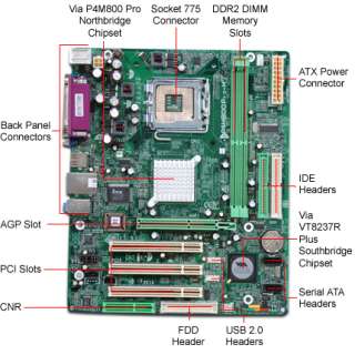 Biostar P4M800 Pro M7 Via Socket 775 MicroATX Motherboard / Audio 