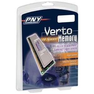 PNY Verto Dual Channel 1024MB PC6400 DDR2 800MHz Memory (2 x 512MB) at 