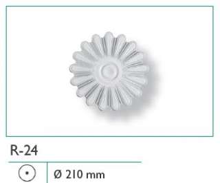 Rosette R 23 , Durchmesser Ø 21 cm, Höhe (Mitte) ca. 2 cm,