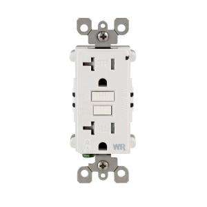 Leviton 20 Amp White Tamper Resistant and Weather Resistant GFCI 