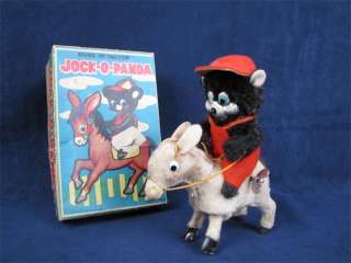 Vintage Jock O Panda Tin Windup Toy Japan Fuji Press  