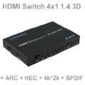 Ligawo ® HDMI Switch 4x1 1.4a 3D ARC HEC HEAC   Umschalter Verteiler 