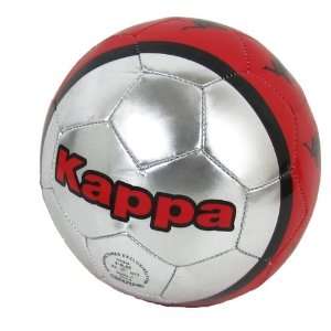 Original KAPPA Marken Fußball   Ball Silber Rot Fussball Inflate 6 