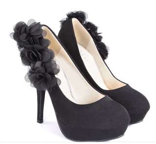 2012 womens vogue flowers high heel PLATFORM PUMP shoes #54  