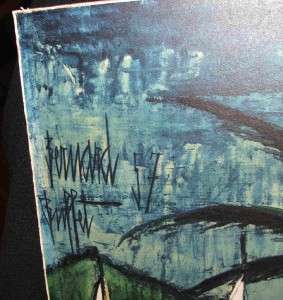 1957 Bernard Buffet Original SAIL BOAT Painting (Print) Mid Century 
