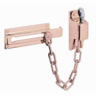    Line Brass Plated Keyed Chain Door Guard U 9912 