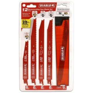 Diablo 12 Piece Reciprocating Saw Blade Set (DS0012S) from The Home 