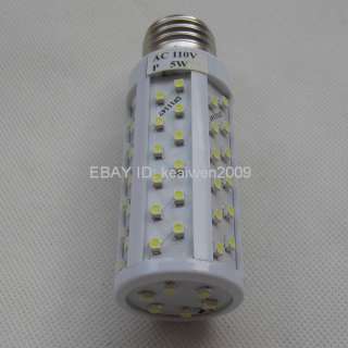 AC 110V 5W 78SMD 3528 E27 450lm white LED bulb led light lamp lighting 