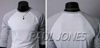 New Mens Patched Slim Fit Crew Neck Long Sleeve Casual T Shirt Tops 