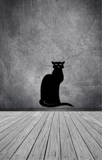 Wandtattoo Wandaufkleber gothic Katze Mystery cat  