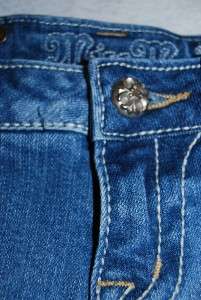 Womens MISS ME jean shorts size 26 Crystal Rhinestone studs Litte Miss 