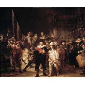 Kunstreproduktion Harmensz van Rijn Rembrandt Die Nachtwache 105 x 