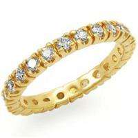Best selling Gold Plated Eternity band ring sz 8  