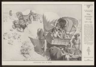 1903 W.L. Taylor The Pioneer West wagon train print  