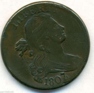 1807/6 Draped Bust Large Cent Extra Fine  