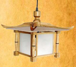 Japanese Pagoda Lamp  Japanische Pagode Lampe  Holz, Glas 
