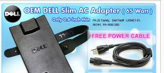 OEM AC Charger Power Supply DELL LA65NE1 01 65W slim PA  